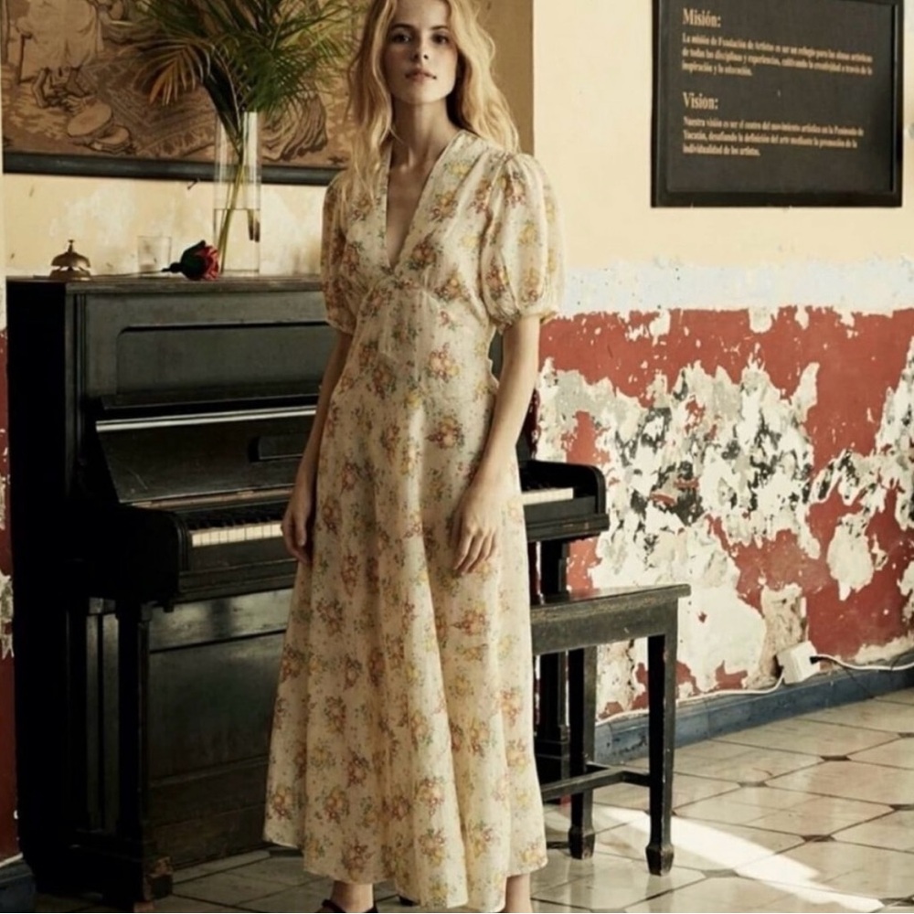 DOEN Wisteria dress Orchard Botanical size M